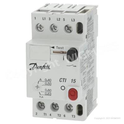 Circuit breaker, Manual motor starter Danfoss CTI 15, 0.12kW, 0.4-0.63A 047B3052 - Image 1 of 3