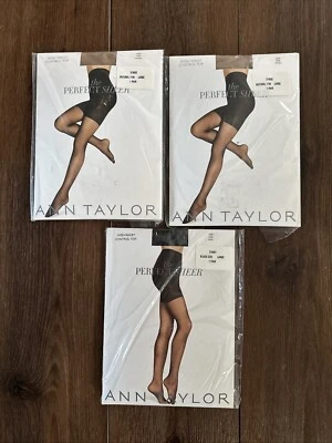Nuevo Lote De 3 Pantimedias Transparentes Perfectas Ann Taylor Talla Lg 2 Natural 1 Negro Foto 1 de 4
