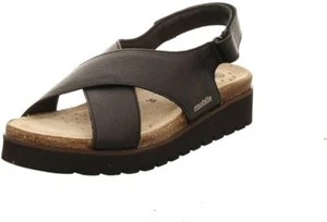 Mephisto Sandalia Mujer Con Tiras Cruzadas De Cuero Negro + Suela Negra Tally - Imagen 1 de 6