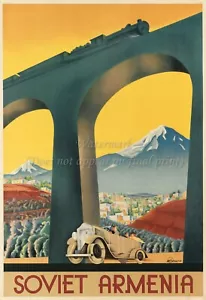 Vintage Soviet Russian Travel Poster or Canvas Print "ARMENIA" Intourist - Picture 1 of 1