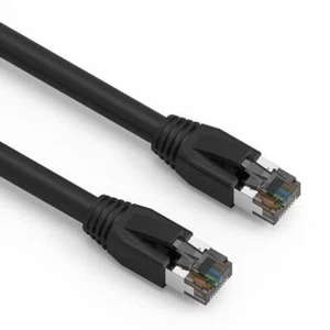 SF-Kabel Cat8 geschirmt (S/FTP) Ethernet-Kabel, 10 Fuß - schwarz - Bild 1 von 2