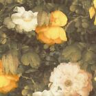 Linen &amp; Yellow Romatic Dutch Floral Watercolour Effect Wallpaper - 10m Roll