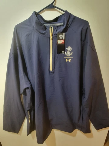 3XL LONGSLEEVE Under Armour US Navy Naval Academy Midshipmen 1/4 Zip JACKET Cover