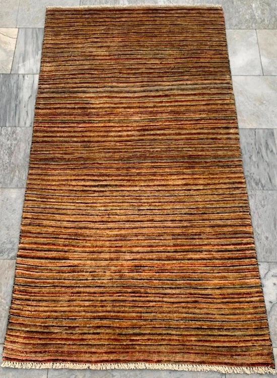 3x5 High Quality Afghan Handmade Gabbeh Rug Bedroom Modern Wool Rug 166x88 cm - Image 1 of 4