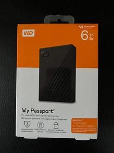 WD 6 TB My Passport WDBR9S0060BBK-WESN external hard drive -Brand New Sealed - Picture 1 of 1