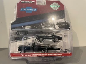 GREENLIGHT 1:64 1970 CHEVROLET C30 RAMP TRUCK & 1971 CAMARO Z/28 - Picture 1 of 1