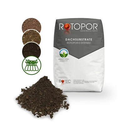 Rotopor E Extensiv Dachbegrünung Substrat Bims, Lava, Kompost Pflanzensubstrat - Bild 1 von 3