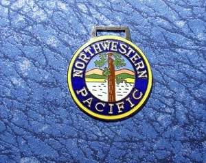 Northwestern Pacific Railroad Train Logo Watch Fob - Picture 1 of 1