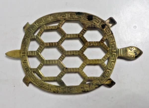 brass turtle trivet vintage - Picture 1 of 4