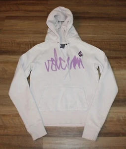 VOLCOM Size MED Lavender Pink Split Neck Graphic Print Sweatshirt Hoodie - Picture 1 of 4