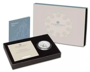 2021 1 oz .999 silver 2PD GREAT BRITAIN  BRITANNIA PORTRAIT COA & OGP - Picture 1 of 4