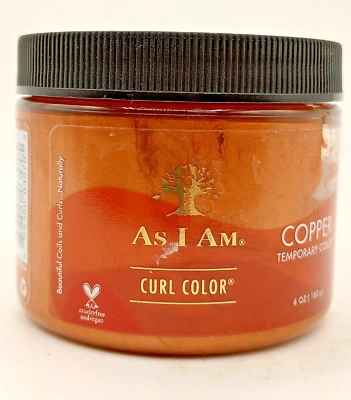 As I Am Curl 颜色 - 临时颜色 #Cooper - 素食 - 4 盎司 — 第 1/4 张图片