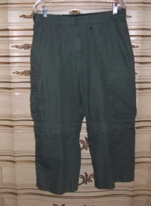 Boy Scouts of America Green Convertible Relaxed Cotton Zip Shorts Pants 32X21 - Picture 1 of 7