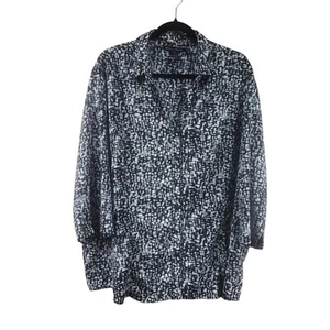 Club Z Collection Top 2X Knopfleiste schwarz weiß Bluse 3/4 Ärmel gebraucht, in einwandfreiem Zustand Übergröße - Bild 1 von 8