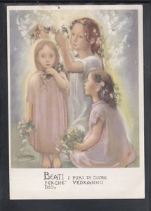 Cartolina Le Beatitudini Zandrino Beati i Puri di Cuore KB621 - Foto 1 di 1