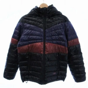 Fifty FIVE DSL 55DSL Down Jacket Nylon Hood Logo M Black Purple ZS Shoulder Used - Picture 1 of 9