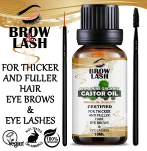 100% Pure Organic Castor Oil for Eyelashes ❤️ Eyebrows Hair Growth Body Care 🔥✅ - Picture 1 of 4