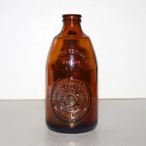 Botella vintage Midland Glass Company edición limitada 1973 ámbar iridiscente stock AMEX - Imagen 1 de 8