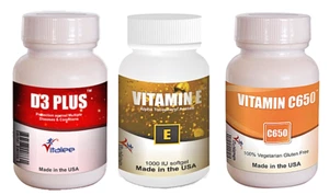 Vitalee High Potency Vitamin C, D3 & E Combo Pack (3X 30ct) - Picture 1 of 5