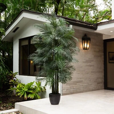 10’ UV Resistant Artificial Areca Palm Tree (Indoor/Outdoor). Retail $419 - Image 1 of 4