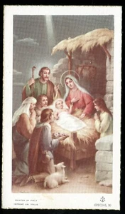 ANTIQUE HOLY CARD OF BIRTH OF JESUS CHRIST - Picture 1 of 1