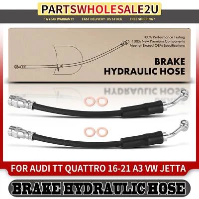 2x Manguera hidráulica de freno trasero izquierdo y derecho para Volkswagen Jetta Tiguan Audi A3 S3 Foto 1 de 4