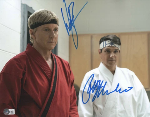 RALPH MACCHIO WILLIAM ZABKA SIGNED AUTOGRAPH COBRA KAI 11X14 PHOTO BAS BECKETT Cover