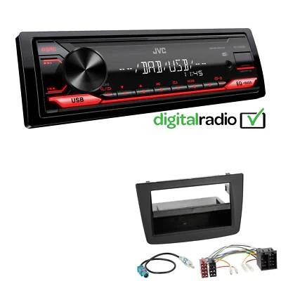 JVC KD-X182DB MP3 DAB+ USB 1-DIN Autoradio für Alfa Romeo Mito schwarz - Bild 1 von 4