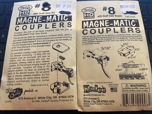 HO Scale Kadee #8 Magne-Matic Couplers Medium Shank w/Draft Gear Box (4 Pairs) - Picture 1 of 4