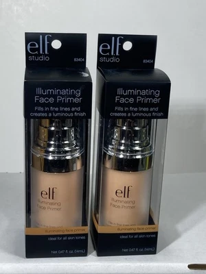 2 Pack of e.l.f. Cosmetics Illuminating Face Primer - Radiant Glow 83404 NEW - Image 1 of 4
