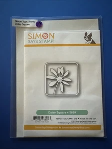 Sellado Nuevo Simon Says Sello Margarita Cuadrado Floral Estampillas de Goma Troqueles - Imagen 1 de 4