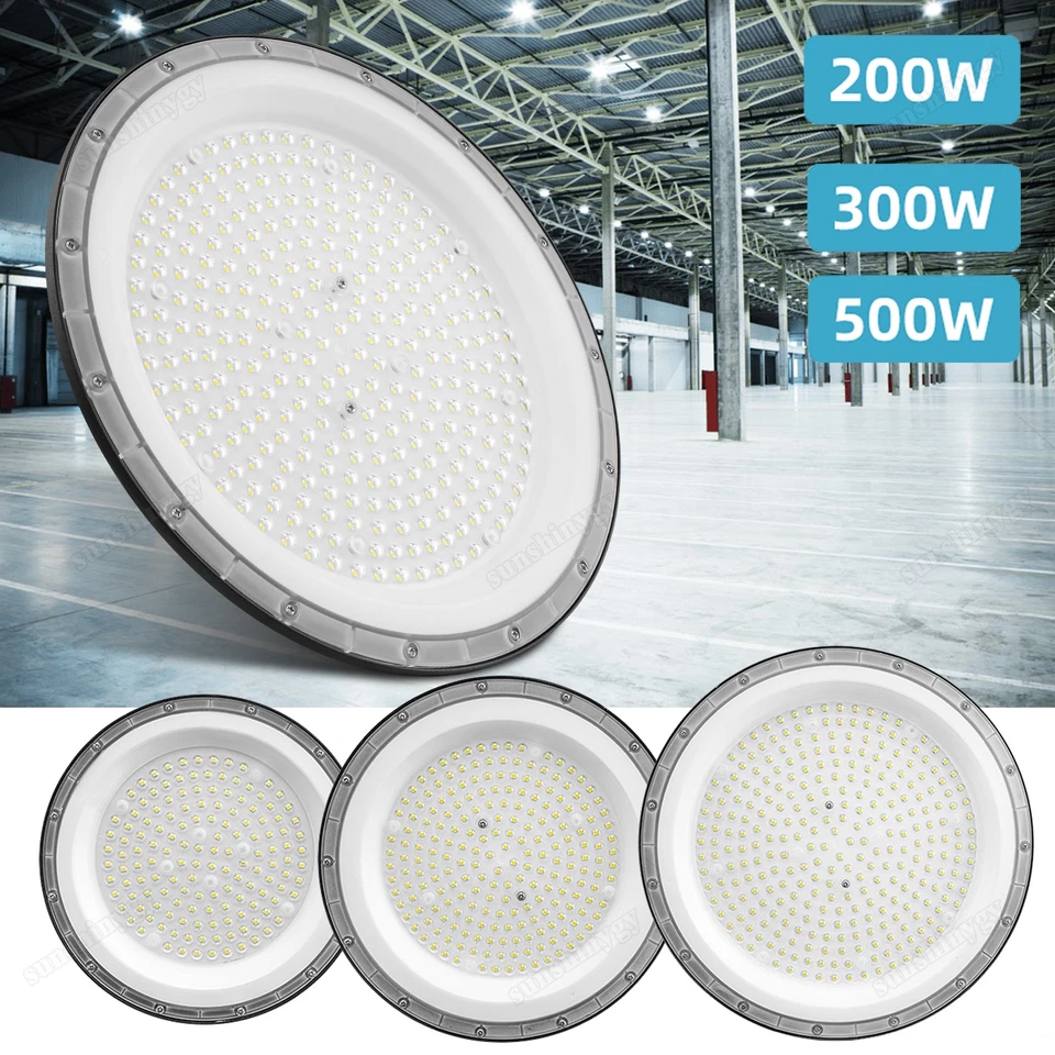 LEMBRD 50W-800W UFO LED Iluminación de nave Lámpara industrial High Bay Foco de nave Lámpara