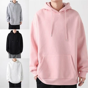 UNISEX SCHWARZ OBERTEIL FLEECEPULLOVER ARBEIT NEU ERWACHSENENMODE UNI HERREN NEU MIT HOODIE XS-6XL - Bild 1 von 16