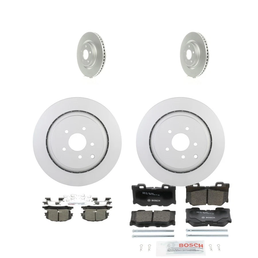 Kit de pastillas de freno y rotor de cerámica Bosch QuietCast para Infiniti Q50 Q60 2014-2023 Foto 1 de 4