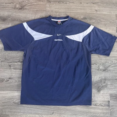 Vintage Y2K Penn State Nike Team Center Swoosh Warmup Shirt Mens XL Blue Lions - Image 1 of 4