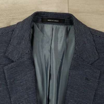 Hugo Boss Sport Coat Men's 44L Slim Wool Silk Cotton Blue Two Button Double Vent - Image 1 of 4