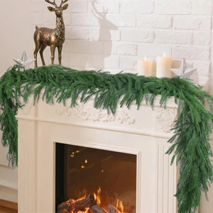 2PCS 9FT Artificial Norfolk Pine Garland Christmas Greenery Decoration - Picture 1 of 11