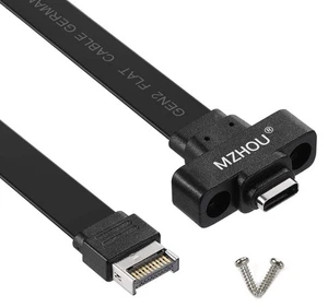 USB 3.1 Type C Front Panel Header Extension Cable 57 cm, Type E to Type C Gen... - Picture 1 of 7