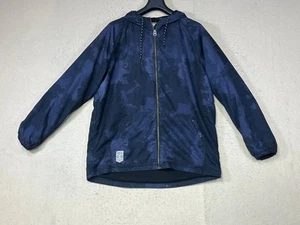 Vintage Rusty Hoodie Jacket Blue Hooded Zip Up Men's XL - Picture 1 of 8