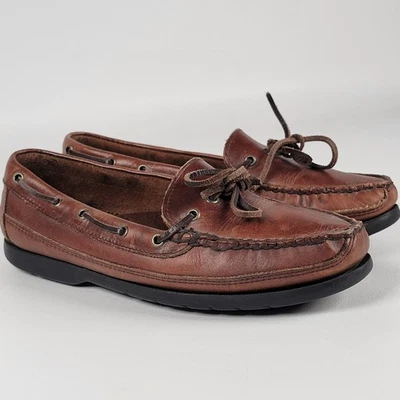 Merona Women's Size 9 M Brown Leather Moccasins 980 .209 - Image 1 of 4