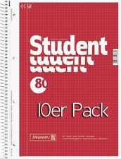 BRUNNEN 1067942 Collegeblock 80 Blatt Student Deckblatt - Rot