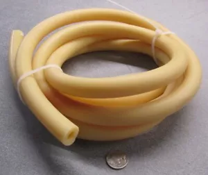 Latex Rubber Tubing Shore A35 Amber 3/4" OD x 3/8" ID x 3/16" Wall x 10' Length - Picture 1 of 6