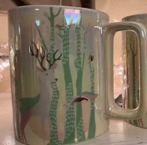 Starbucks 2020 Holiday Christmas Mug Cup Deer Iridescent Opal Ceramic 14 oz New - Picture 1 of 1