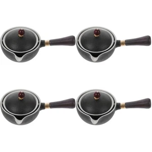 4 Count Kaffee Wasserkocher Espresso Kanne Mit Seitengriff Aus Keramik - Bild 1 von 12