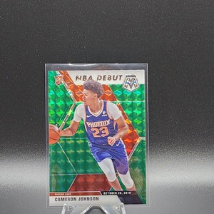2019-20 Panini Mosaic Cameron Johnson Rookie NBA Debut Green Prizm Suns RC #265