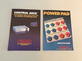 Nintendo Nes Power Pad & Control Deck Instruction Manuals Copyright 1988