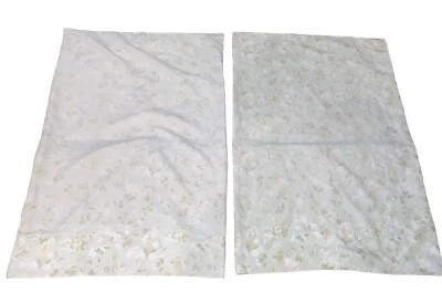 DKNY Abstract Floral Pillow Cases ~2 Light Green Standard Size - Image 1 of 3