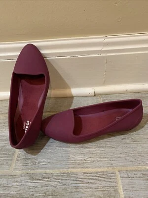 Crocs Women's Ballet Flats Size 5 Magenta Purple Ballet Comfort Slip On - Изображение 1 из 4