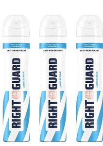 Right Guard Women Deodorant,Total Defense 5 Invisible A/P Spray 250ml x 3 - Picture 1 of 6