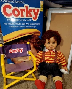 Playmates Corky 24"Doll orig BOX▪CHAIR▪CASSETTE▪ CLOTHES**MUST READ DETAIL INFO - Picture 1 of 8